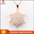 Most popular mexican gold plated pave setting white zircon 925 sterling silver gemstone pendants